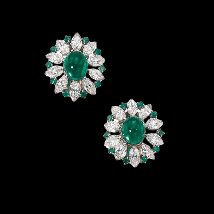 Emerald Enchantment Diamond Earrings