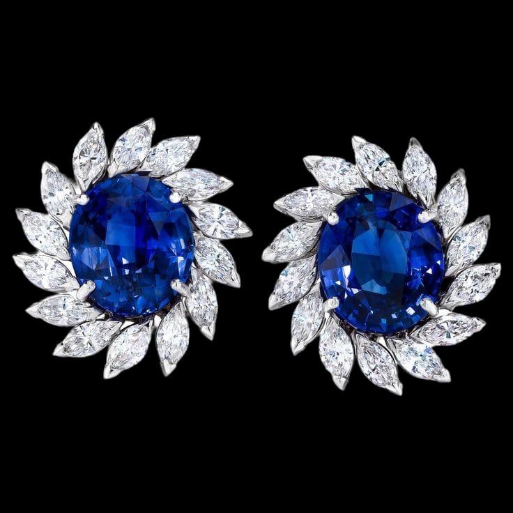 Harmonizing Diamonds and Blue Sapphire Elegance